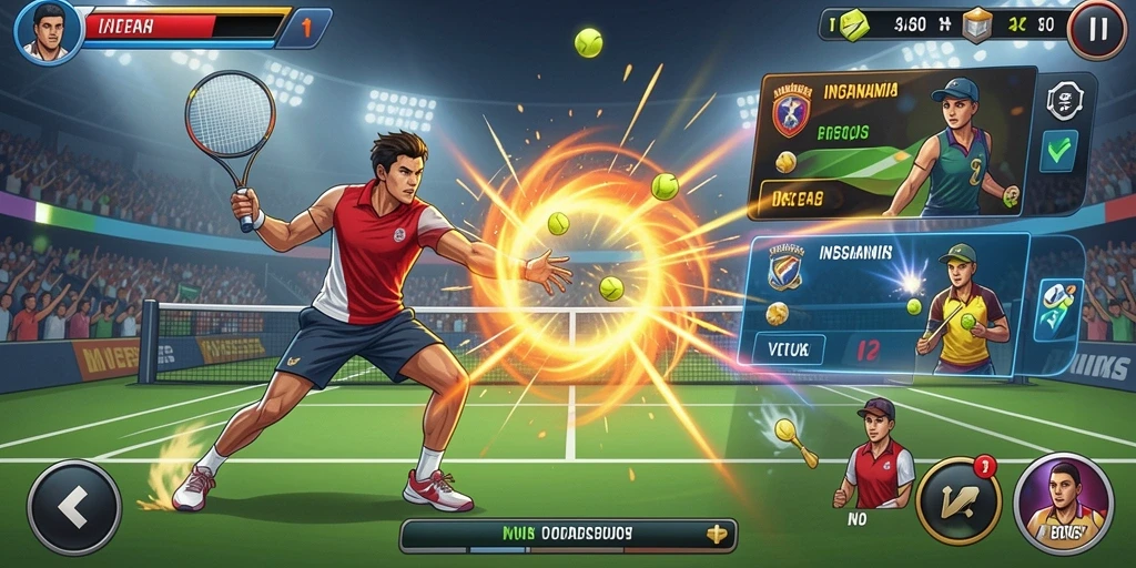 Tangkapan layar menampilkan aksi mendebarkan dalam game.