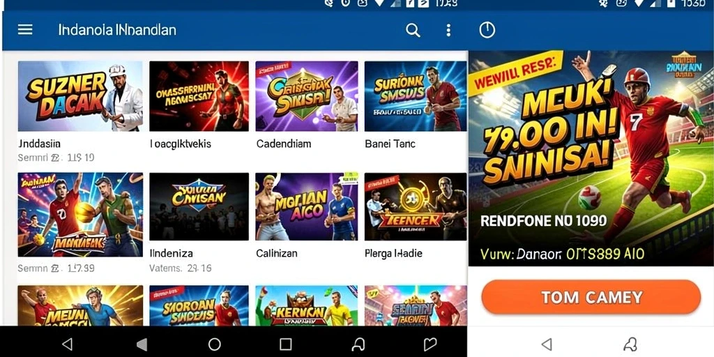 Screenshot menunjukkan tampilan antarmuka utama yang menarik.